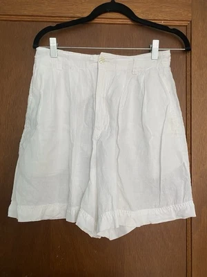Gap White Linen High Waisted Shorts - Image 1 of 4