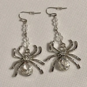 Pendientes Araña Cristal Gancho Colgante Mujer Halloween Joyería Regalo Color Transparente Nuevo - Imagen 1 de 3
