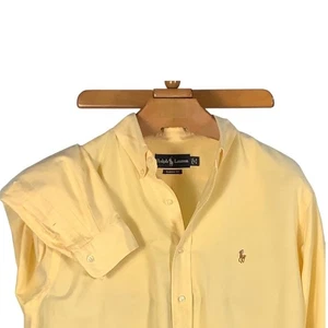 Ralph Lauren Mens Yellow Classic Fit Long Sleeve Button Down Shirt - Picture 1 of 4