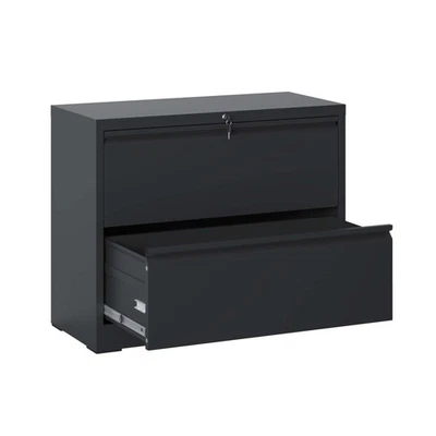 2-Drawer Lockable Lateral File Cabinet – Heavy-Duty Metal Storage for Home - Image 1 of 4