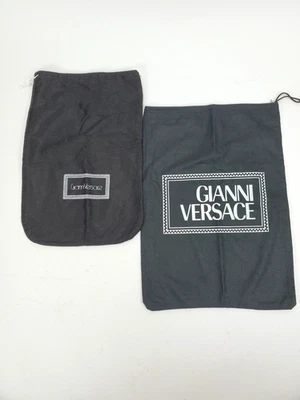 Lote De 2 Bolsas De Polvo Gianni Versace Dibujar Cuerda De Colección Años 80 Italia Foto 1 de 4