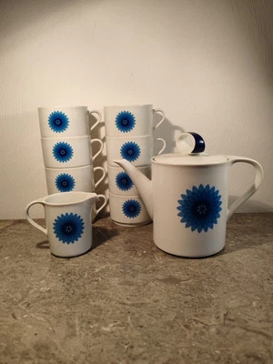 Service a Thé Café Eschenbach. Porcelaine Bavaria Allemagne. 8 Personnes  - Photo 1/4