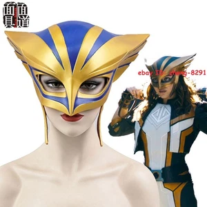 Hawkgirl Cosplay Mask Superman Halloween Prop Superhero Helmet Party Headwear - Picture 1 of 9