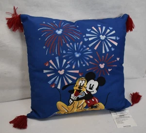 Disney's Mickey Mouse & Pluto Americana 18x18" Throw Pillow Celebrate Together - Picture 1 of 9