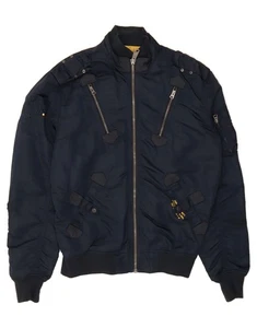 ALPHA INDUSTRIES Mens Flight Aviator Jacket UK 38 Medium Navy Blue Nylon BL04 - Picture 1 of 3