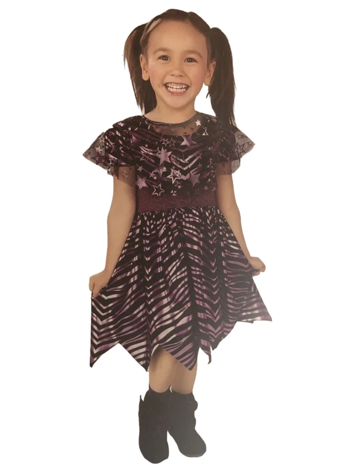 Infant Girls Purple Metallic Witch Costume Dress & Bolero 12-24 Months - Image 1 of 1