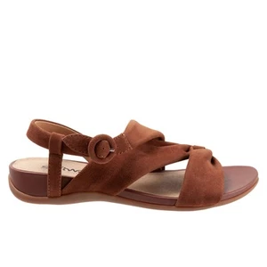 Softwalk Tieli S2109-236 Womens Brown Extra Wide Leather Strap Sandals Shoes - Picture 1 of 8