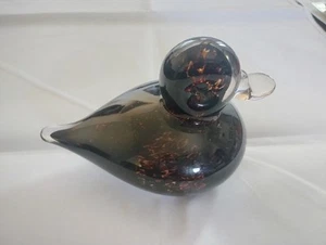 Wedgwood brown glass heavy duck paperweight / ornament. - Picture 1 of 4