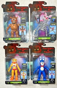 2025 FIVE NIGHTS AT FREDDYS FIGURES SET OF 4 BONNIE CHICA MANGLE FREDDY **NEW** - Picture 1 of 12