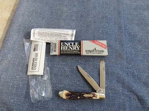 UNCLE HENRY PRO TRAPPER FOLDING POCKET KNIFE 285UH NEW IN BOX MADE IN USA - Picture 1 of 17