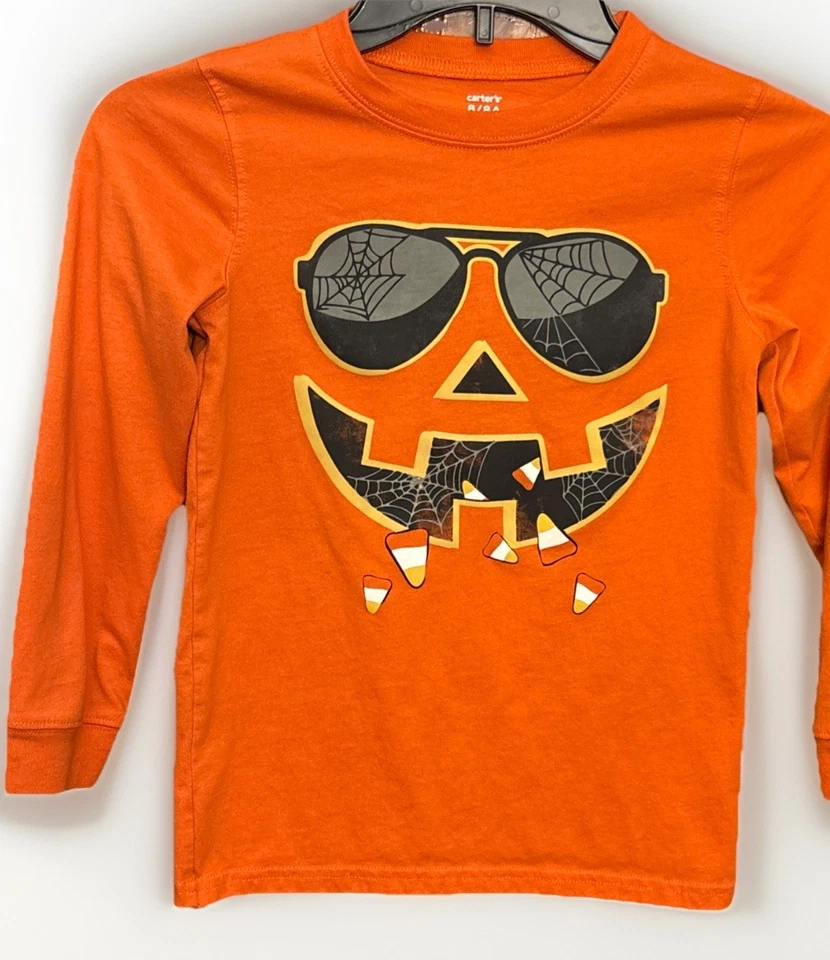 Camisa Carters manga longa masculina tamanho 8 Halloween - Imagem 1 de 4