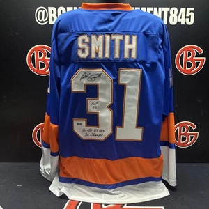 Billy Smith Signed New York Islanders Inscribed Jersey Autographed Steiner CX - Picture 1 of 5
