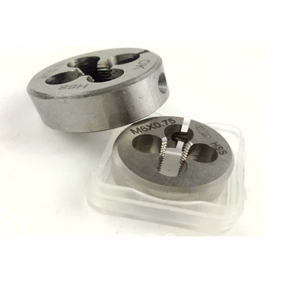 Matrice filettata fine M13 x 0,75 mm destra HSS stampi metrici rotondi divisi in magazzino - Immagine 1 di 4