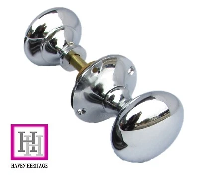 Rim Lock Handle Chrome Plated Knob ONLY for use with Sashlock Deadlock Bolt Lock - Image 1 of 4