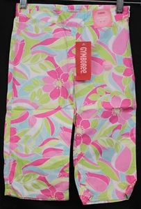 2008 Gymboree Palm Springs sz 5 Flower Print Capri Pants Florida Vacation Beach - Picture 1 of 5