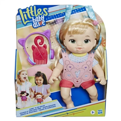 Baby Alive Littles Pink Carry N Go Blonde Doll  25cm Tall & Accessories Hasbro - Image 1 of 4