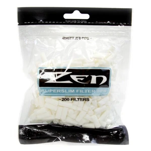 Zen Superslim Cigarette Filter Tip Resealable Bag 200 pcs (1 bag) - Picture 1 of 2