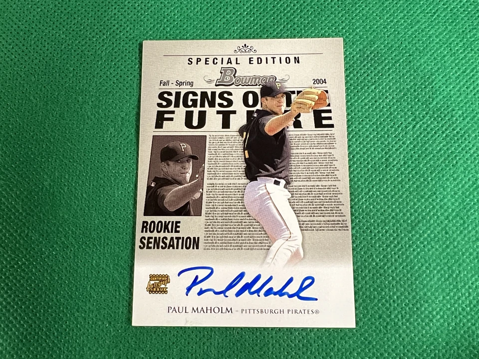 2004 Bowman Draft Signs of the Future #PM Paul Maholm A Pittsburgh Pirates - Imagem 1 de 1