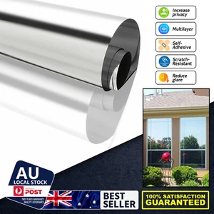 50X400cm Window Solar Tint Film One Way Privacy Film Home Mirror Glass Sticker - Picture 1 of 15