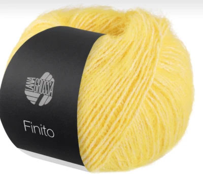 (kg/130€) NEU! FINITO Lana Grossa 50g Fb 07 gelb Baumwolle Sommer-Flausch
