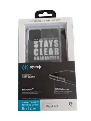 Case For Google Pixel 4 XL  Slim Rugged Speck Presidio Stay Series  - Clear T5 - Image 1 of 2