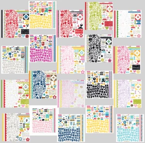 12 x 12 sticker sheet elements & letters Bella Blvd scrapbooking $4.00 max ship