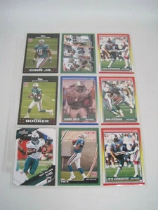 Lote de 9 tarjetas de jugador de los Miami Dolphins de la NFL con hoja de carpeta (Pete Stoyanovich) - Imagen 1 de 12