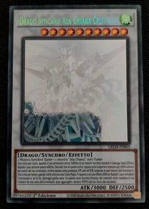 DRAGO SYNCHRO ALA CHIARA CRISTALLO Rara Ghost LED8 IT005 1° Edizione Yu-Gi-Oh! - Foto 1 di 7