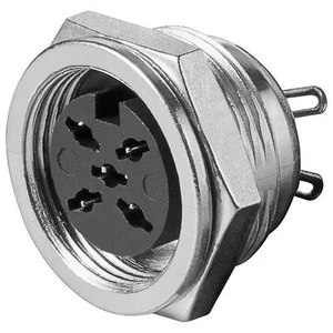 HOUSING CONNECTOR CIRCULAR DIN 5 PIN FEMALE 180° METAL FOR PANEL - Picture 1 of 1