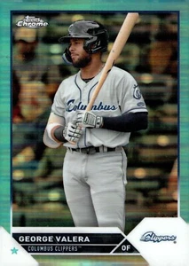 2023 TOPPS PRO DEBUT CHROME AQUA PARALLEL #PDC-64 GEORGE VALERA 73/75 - Picture 1 of 1