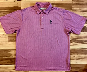 Donald Ross Polka Dot Golf Polo Men's Size XL Pink 1895 Short Sleeve Stretch - Picture 1 of 7