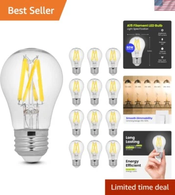A15 LED Light Filament Bulb, 60W Equivalent, Dimmable, E26 Base, 2700K Soft W... - Image 1 of 4