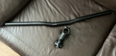 Bontrager Black Aluminum 660mm Riser Handlebar and Stem - Image 1 of 4