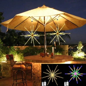 112LED Hanging Meteor Firework Garden Starburst Lights Battery Indoor/Outdoor UK - Picture 1 of 28