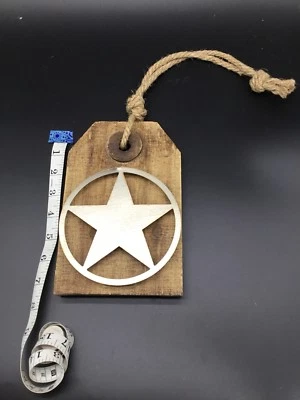 Деревенский металлический звезда дерева стены вися дома украшение Western Texas стиль новый с Ярлыками - Изображение 1 из 4