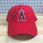 Los Angeles Angels Of Anaheim Red Adjustable Hat Autographed Michael Kohn Cap