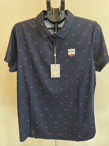 LevelWear Women's Golf Polo Shirt Blue Sz 2XL Houston Open Tournament NWT - Picture 1 of 12