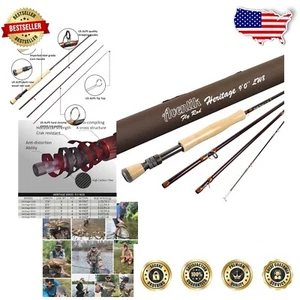 9FT Fly Fishing Rod - Medium-Fast Action IM8 Carbon with Cork Grip for Anglers - Picture 1 of 7