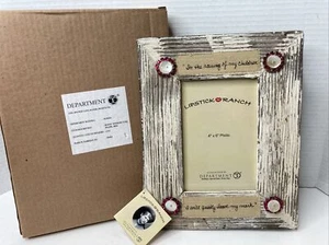 Department 56 RUSTIC WOOD Picture Frame 96524 4x6 Retired Rare NEW FS! - Picture 1 of 12