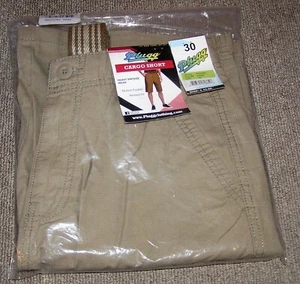 Plugg Clothing Men's Belted Ripstop Cargo Shorts, Khaki, Size 30, 10.5" Inseam - Picture 1 of 5