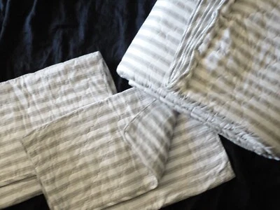 JUEGO DE EDREDONES STONE COTTAGE WILLOW WAY RAYAS GRIS TICTAC (3P) KING/CALIFORNIA KING Foto 1 de 4