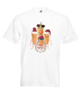 Adults Kevin Carrot Family Merry Christmas Xmas Unisex White T-Shirt - Picture 1 of 8