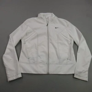 Nike Jacket Womens Large Full Zip Long Sleeve Outdoors White 12-14 - Picture 1 of 10