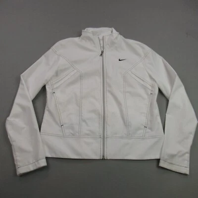 Nike Jacket Womens Large Full Zip Long Sleeve Outdoors White 12-14 - Image 1 of 4