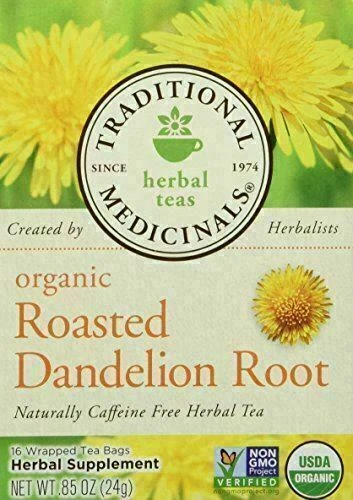 Traditional Medicinals Organic Roasted Dandelion Root Herbal Tea Bag - 16 Count