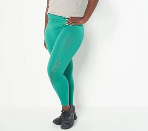 leggings zuda taglia XS/S regular senza cuciture a costine in vita VERDE ALPINO A451327 - Foto 1 di 3