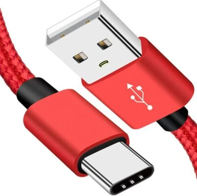 3 PACK 6ft Type C to USB-A Nylon Braided Fast Charger Cable Quick Charging Cord - Image 1 of 4