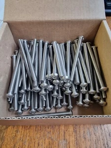 M6 (6 mmØ) x 75 mm bottone presa lungo / bullone tappo testa padella - A2 ACCIAIO INOX - Foto 1 di 3
