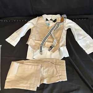 Kids Boys' 3 Piece Suit Set with Dress Shirt, Vest, and Pants 4-5 Years C94 - Picture 1 of 4