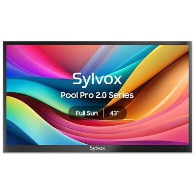 SYLVOX 43'' Outdoor smart TV IP55 weatherproof App store 2000 nits for Full sun - Image 1 of 4